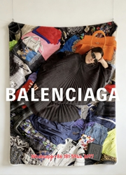 Balenciaga Vintage Fashion Collage Flannel Throw Blanket for Sofa and Wall Decor BA140
